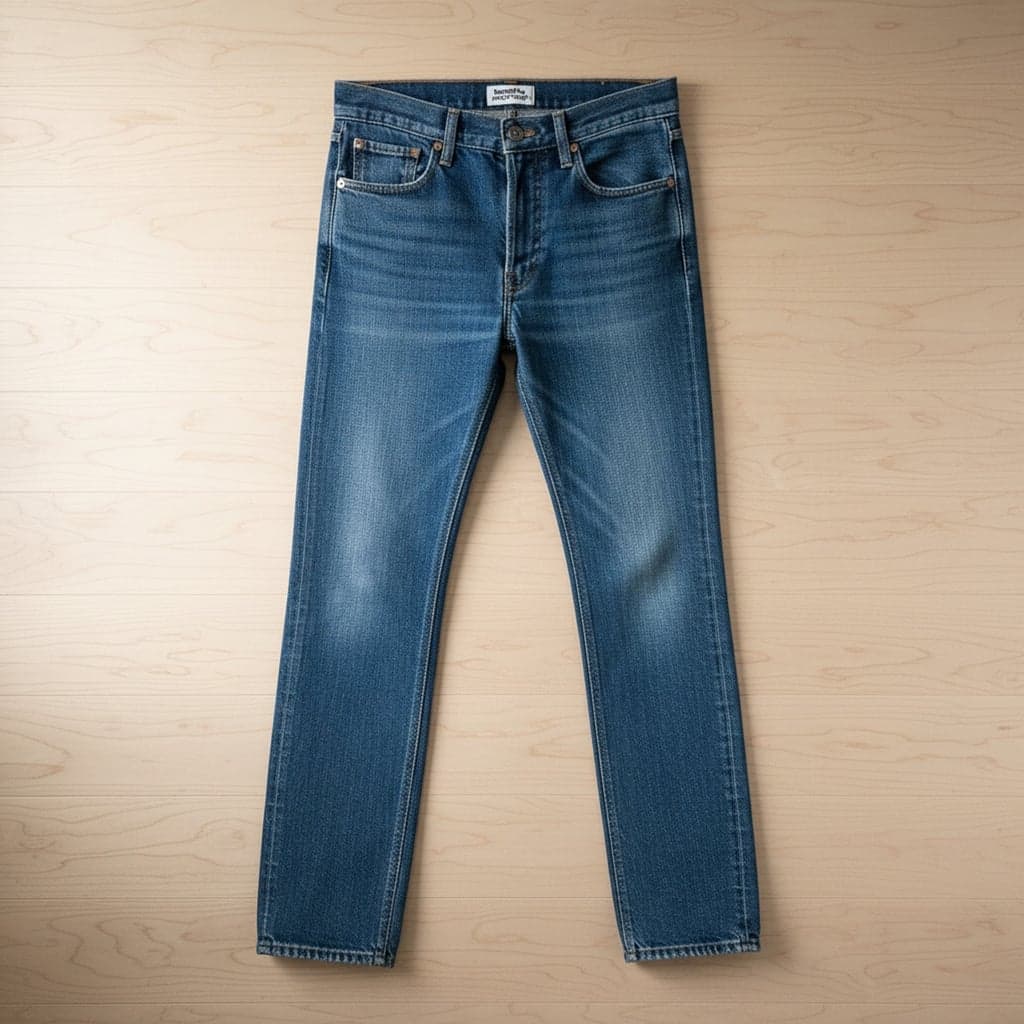 Flat lay result of the same jeans